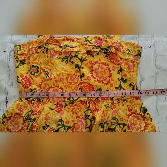 Price Is Firmband of the free Floral Maxi Dress Fuchsia Yellow Orange Pink Green - Picture 11 of 13